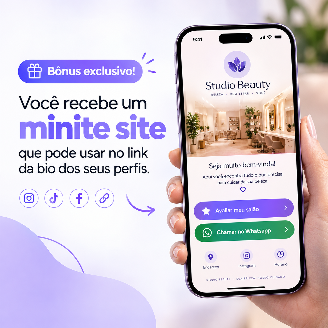 Placa NFC Google - Visão frontal com QR Code e tecnologia por aproximação